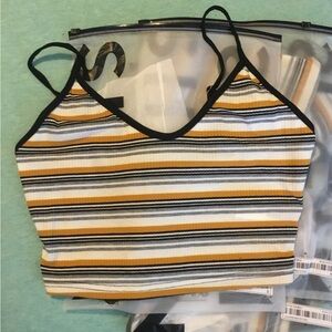 2/$20 Y2K, 70s vintage inspired, Super cute! Striped knit print cami top.